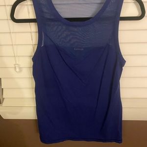 Blue mesh top express shirt